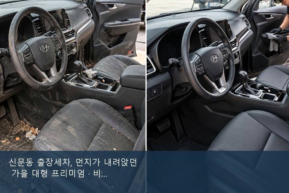 신문동 출장세차, 먼지가 내려앉던 가을 대형 프리미엄 · 비 갠 뒤의 작업